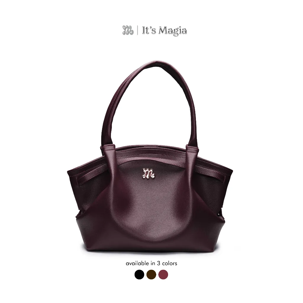 MAGIA Aurelle Burgundy Bag Leather Shoulder and Slingbag