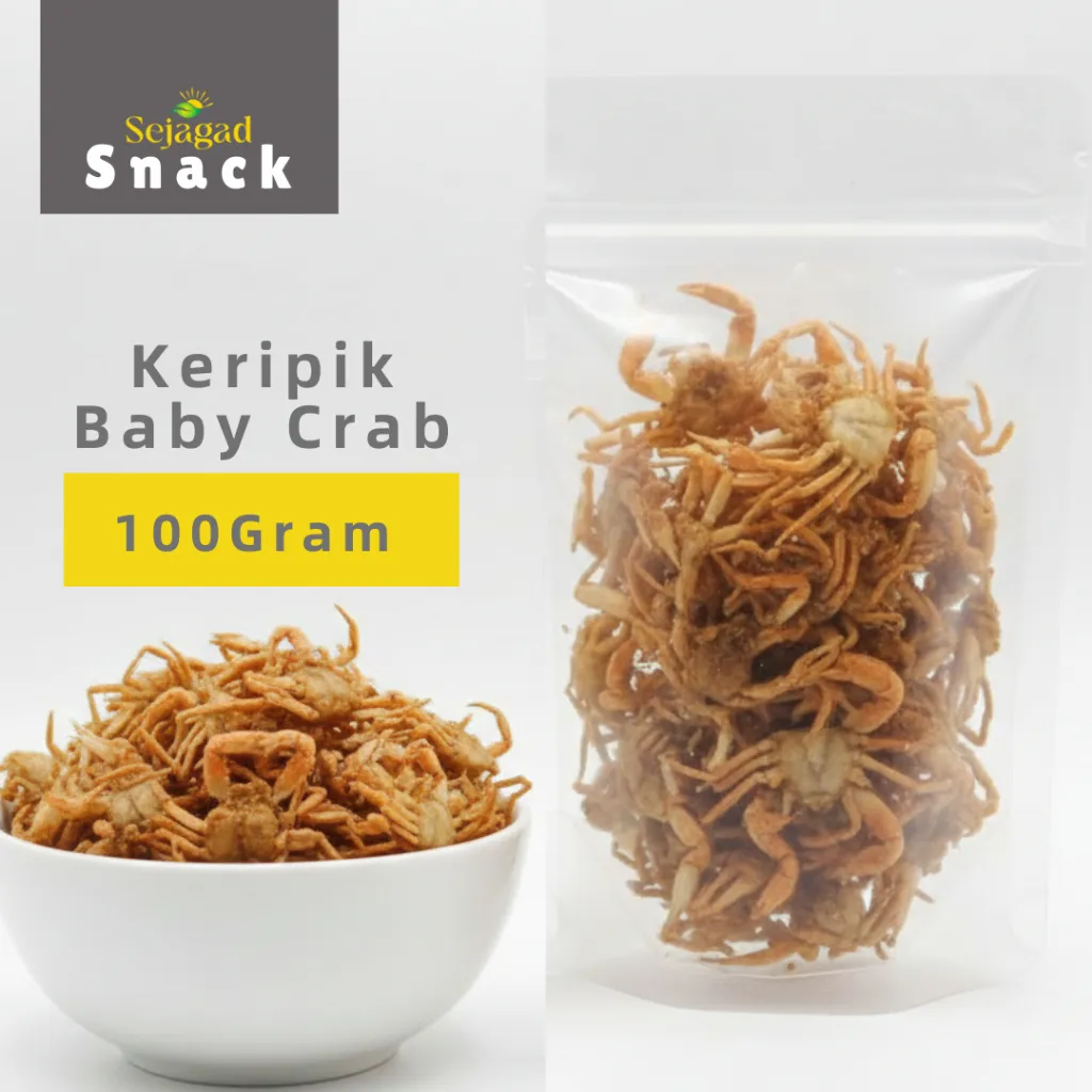 Sejagad Baby Crab Crispy Keripik Cemilan Murah Enak Gurih Makanan Ringan Snack 100gr