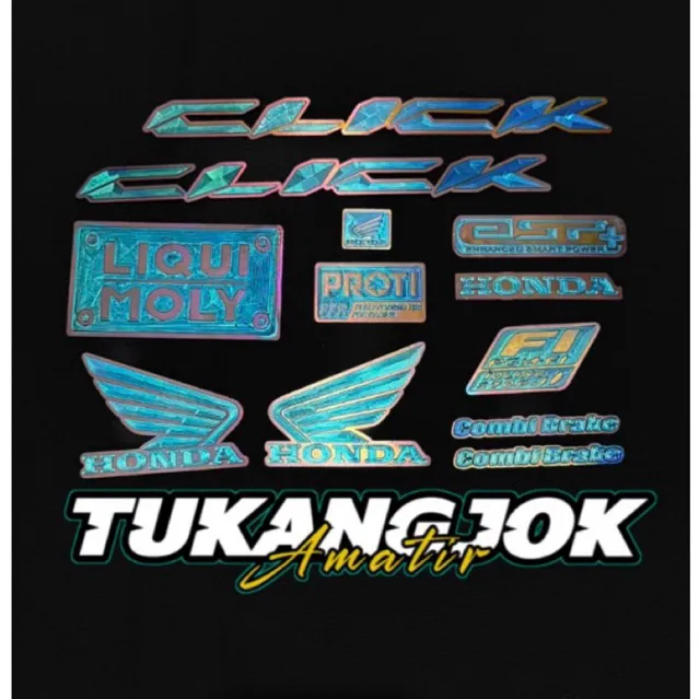 Emblem Click Titanium Original Vietnam, Emblem Paketan Bodi Vario Click Fullset Emblem Click Vario Titanium Original Vietnam