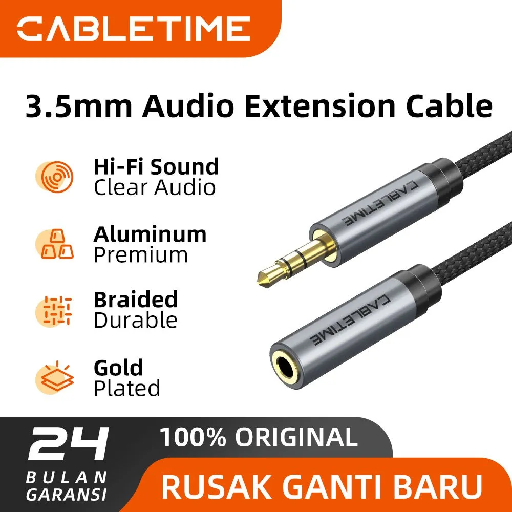 CABLETIME Kabel Aux 3.5mm Male to Female
