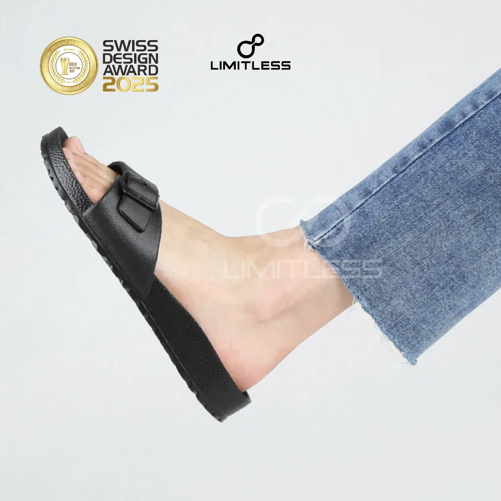 Limitless - Sandal Wanita Tali Gesper Strap Satu Sendal Slop Cewek BELLA Eva Ringan - Size 36 - 40