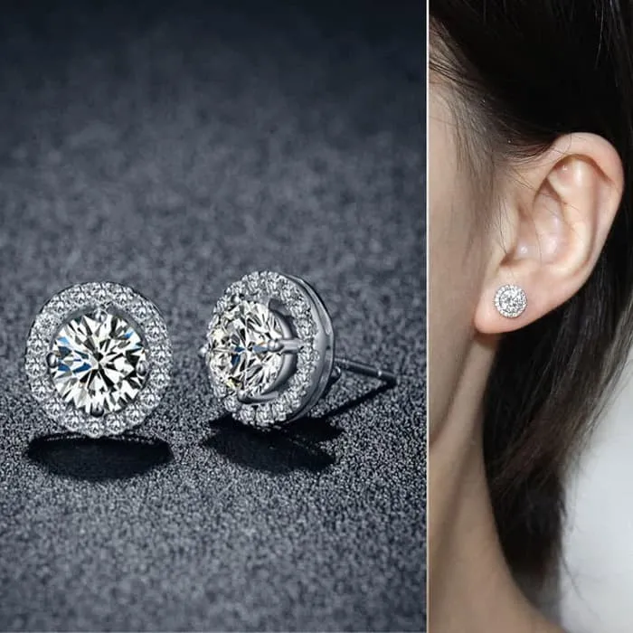Anting Korea Pesta Tusuk Lapis Emas Putih Chelsea J9107