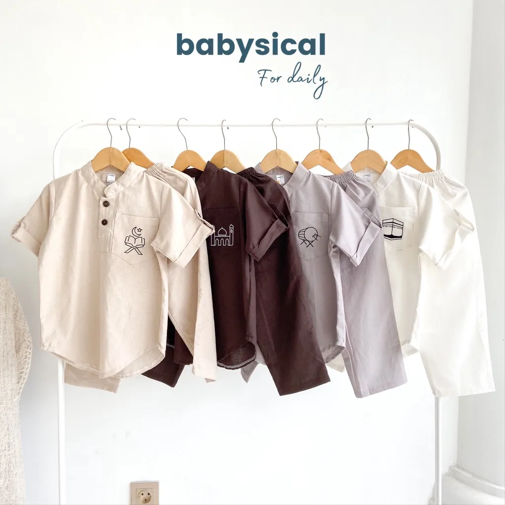 BABYSICAL 1-7 Tahun KOKO SERIES For Raya Collection - Baju Anak Setelan Koko Stelan Koko Premium
