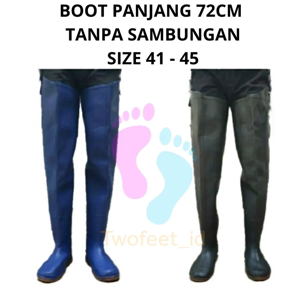 SEPATU BOOT SAWAH LADANG PANJANG SAMPAI PAHA 72,5CM ELASTIS TANPA SAMBUNGAN ANTI AIR SIZE 41-45