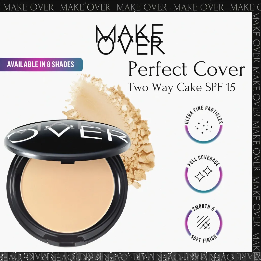 Make Over Perfect Cover Two Way Cake 12g | Bedak Padat