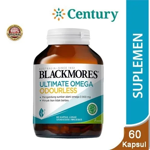 Blackmores Ultimate Omega Odourless Isi 60 dan 30 Caps / Minyak Ikan /Suplemen Kesehatan/Omega 3