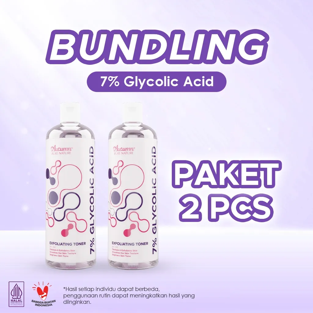 Autumn Paket Glycolic Acid 7% Toning Solution Exfoliating Toner 500ml isi 2pcs