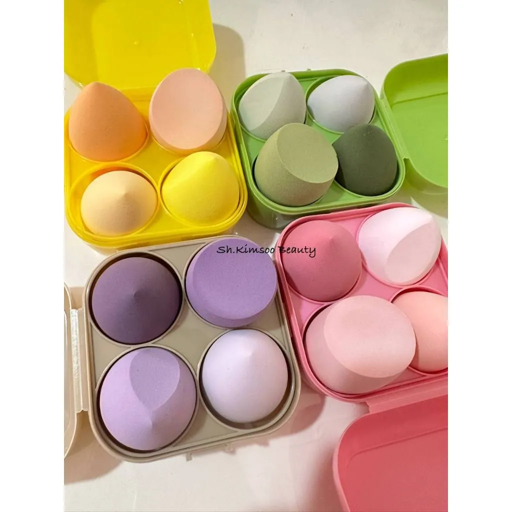 Beauty Sponge Blender Make Up 1 kotak isi 4pcs Alat kecantikan set kosmetik telur kapas