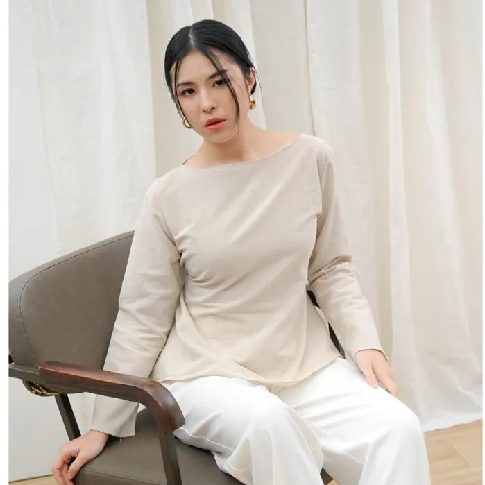 DEEPNY - Still Long Sleeve Top | Atasan Blouse Wanita