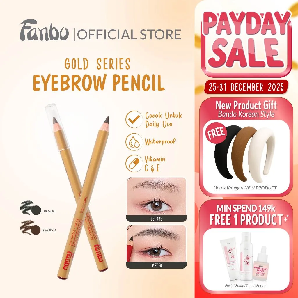 Fanbo Eyebrow pencil Gold - Pensil Alis - Waterproof