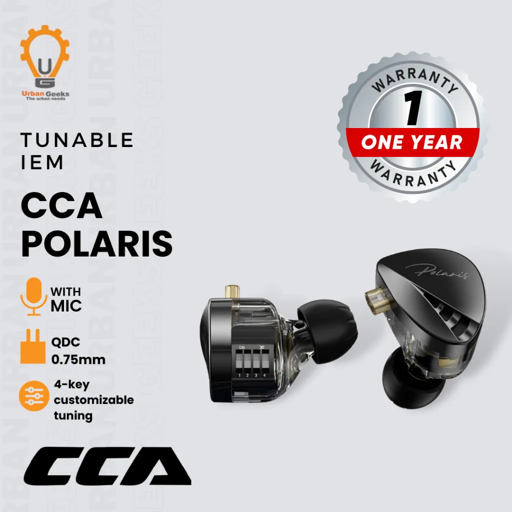 CCA Polaris with 4 Tuning Switch Single Dynamic Driver  In Ear  Earphone with MIC