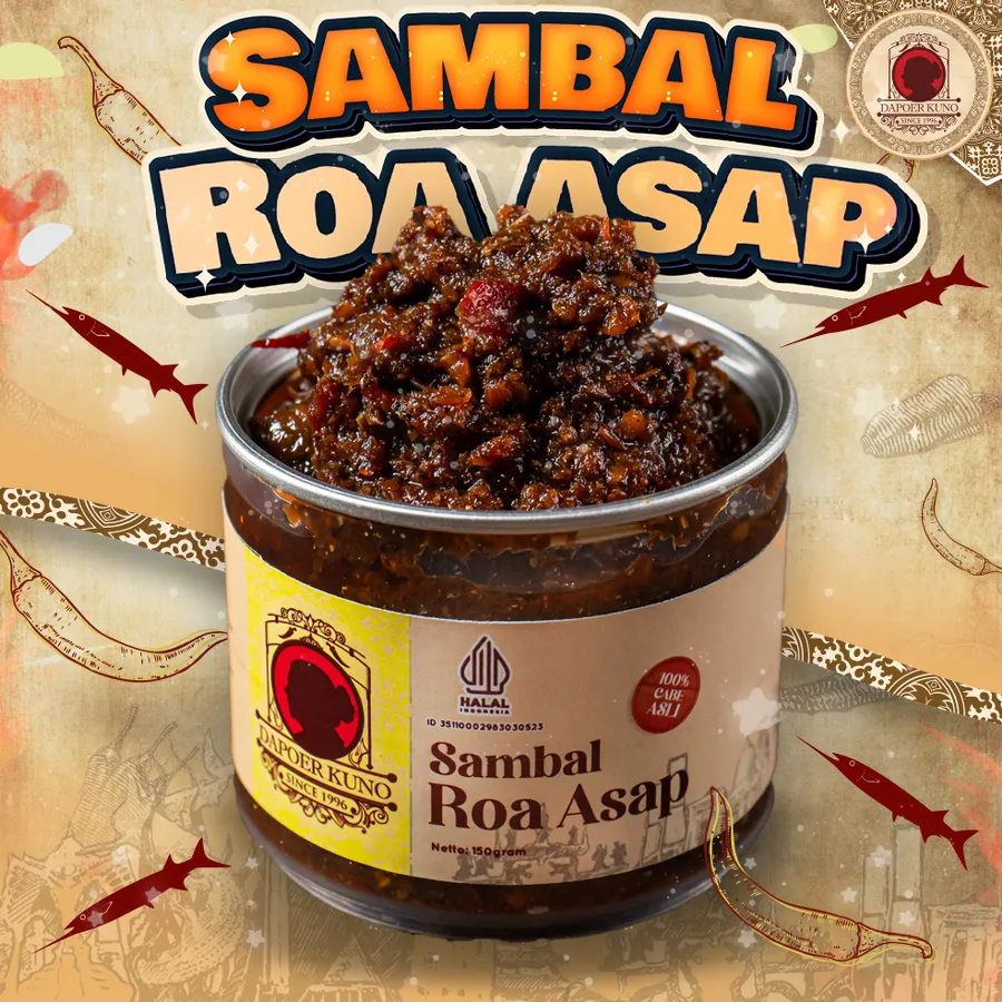 Dapoer Kuno - Sambal Roa Asap 150gr