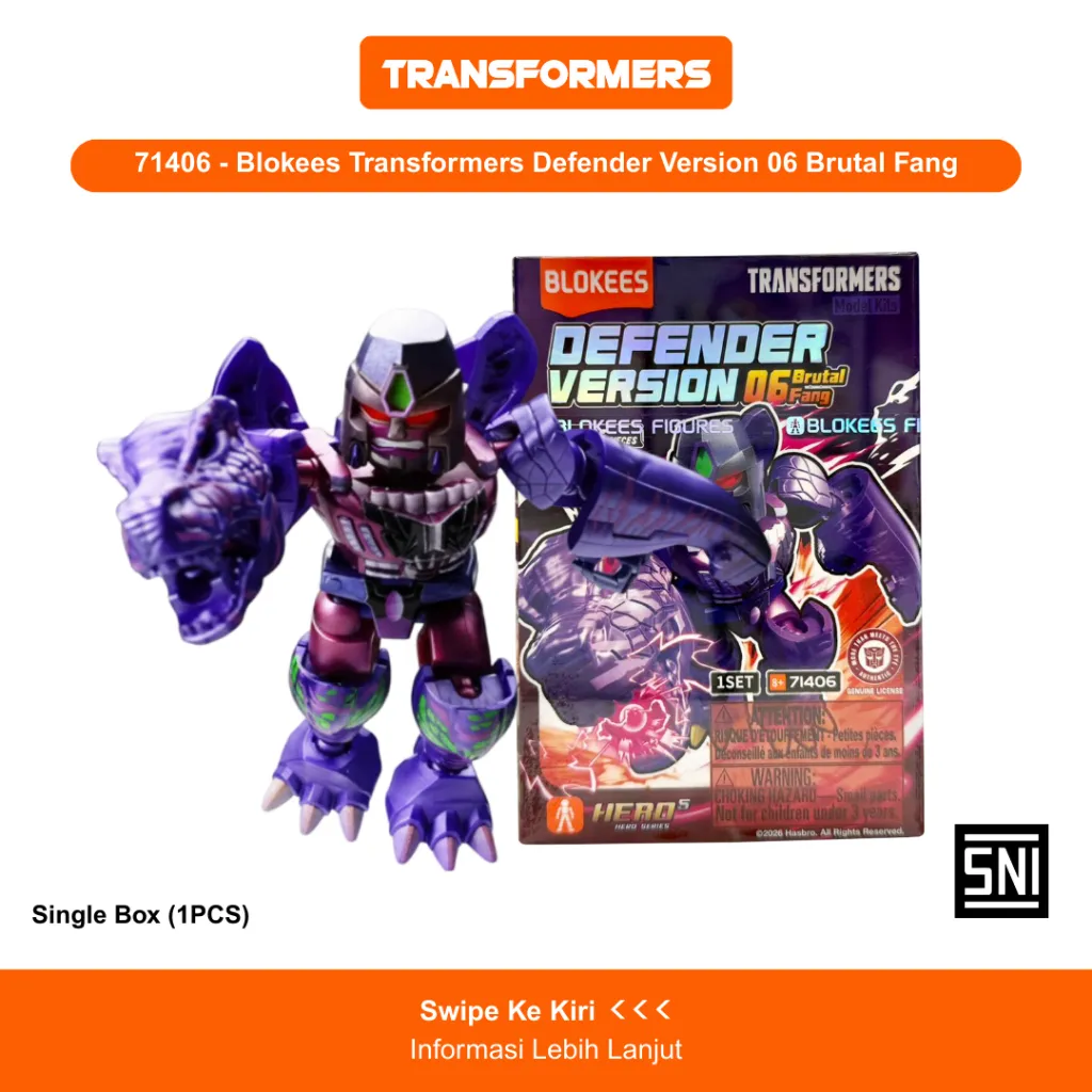[NEW] READY STOCK!! BLOKEES Blind Box Transformers BRUTAL FANG / TRAITOR TO TYRANNY / TYRANTS FURY / HEAVY METAL WAR / THE OVERTHROW / GALAXY SHINING Defender Version 06 05 04 03 02 01- Satuan Random