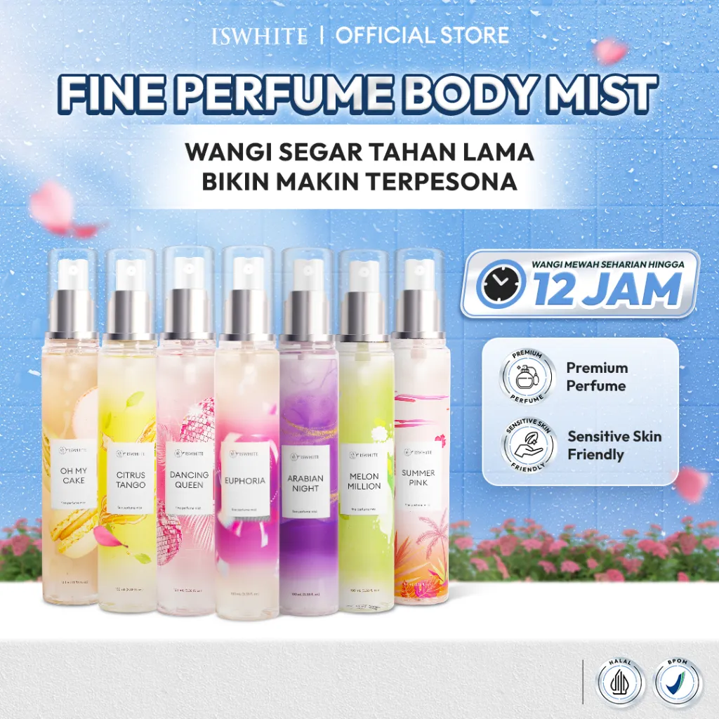 ISWHITE Bundling Fine Perfume Body Mist 100ml | Pewangi Badan Tahan Lama hingga 12 jam