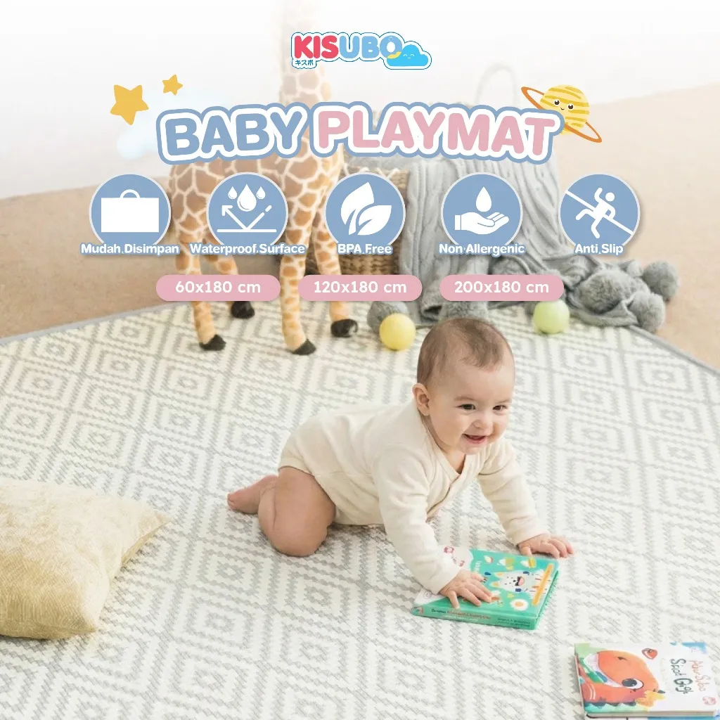 KISUBO XPE Foldable and Rolling Playmat Lipat dan Gulung Alas Serbaguna