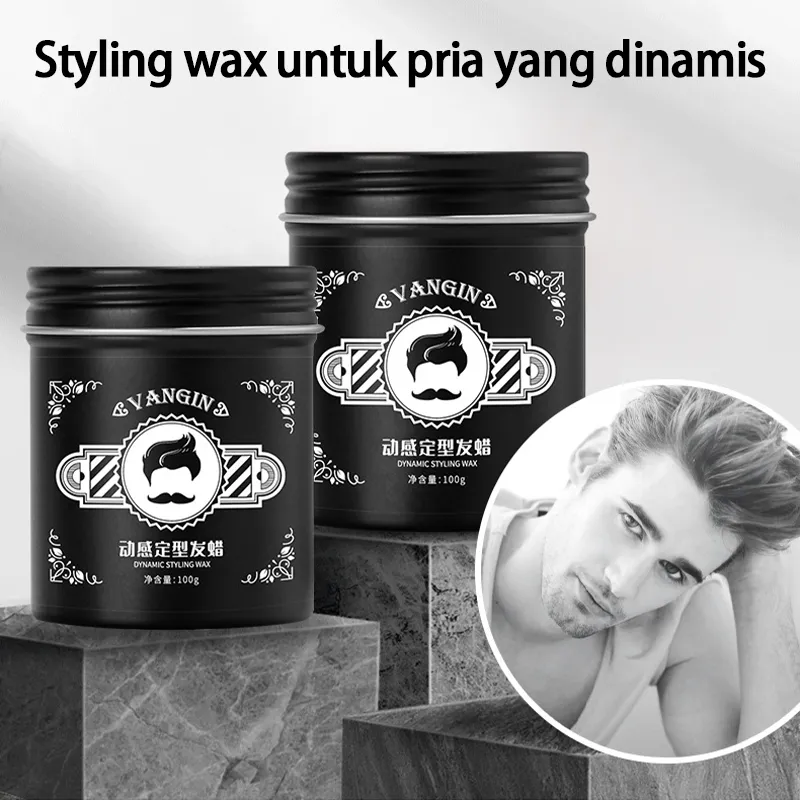 (Beli2gratis1)Wax Rambut Pria100g Styling Kuat dan Tahan Lama untuk Tampil Keren Styling Profesional