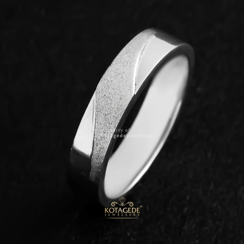 Kotagede Jewellery - KILAT 1 HARI - Cincin Lamaran Pria Palladium 10%, Palladium 5%, dan Silver 950