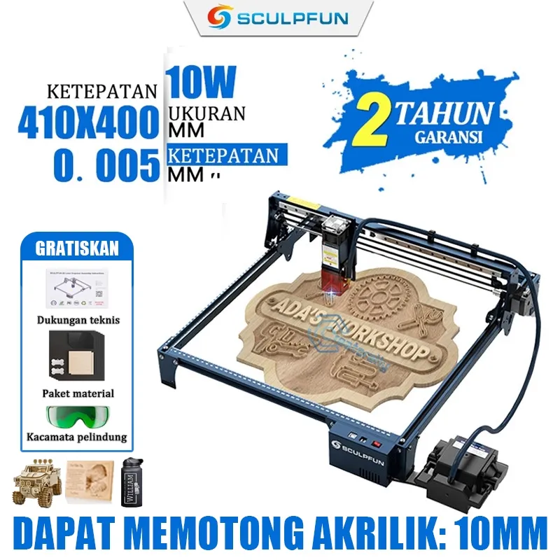 SCULPFUN S30 pro mesin laser cutting Garansi 2 tahun pemotong akrilik laser 10W laser engraver