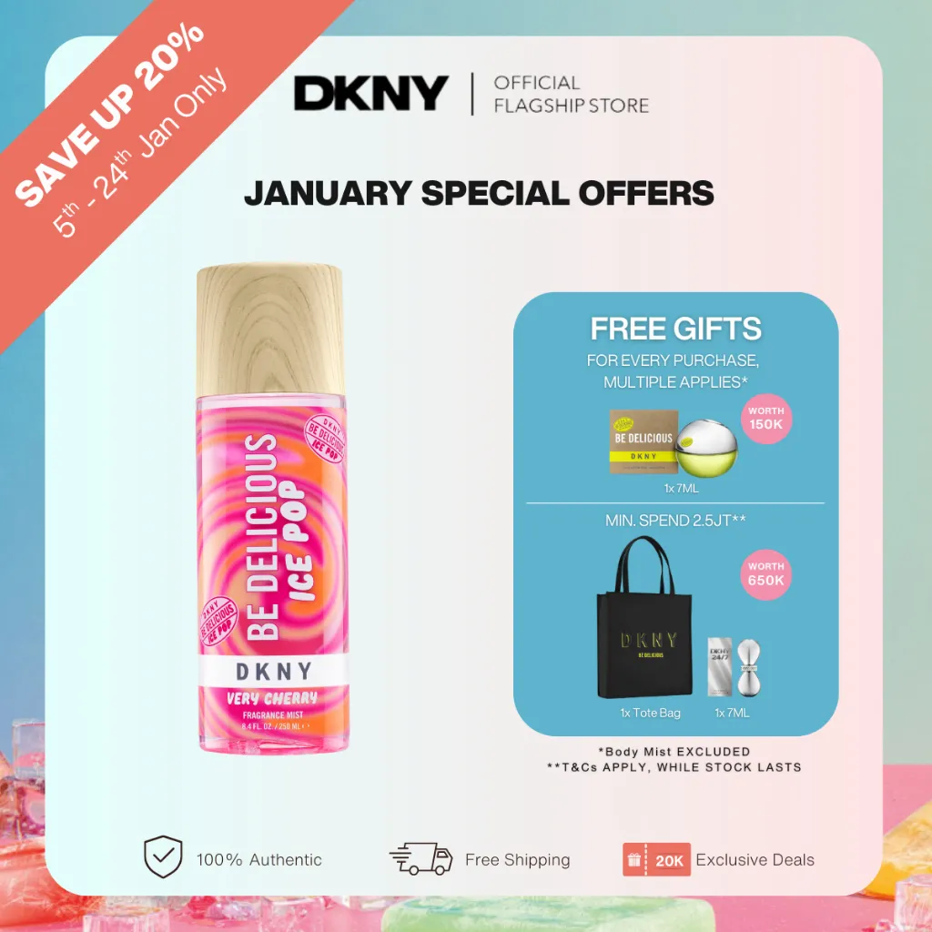 DKNY Be Delicious Ice Pop Very Cherry Body Mist 250ml - Parfum Wanita Summer