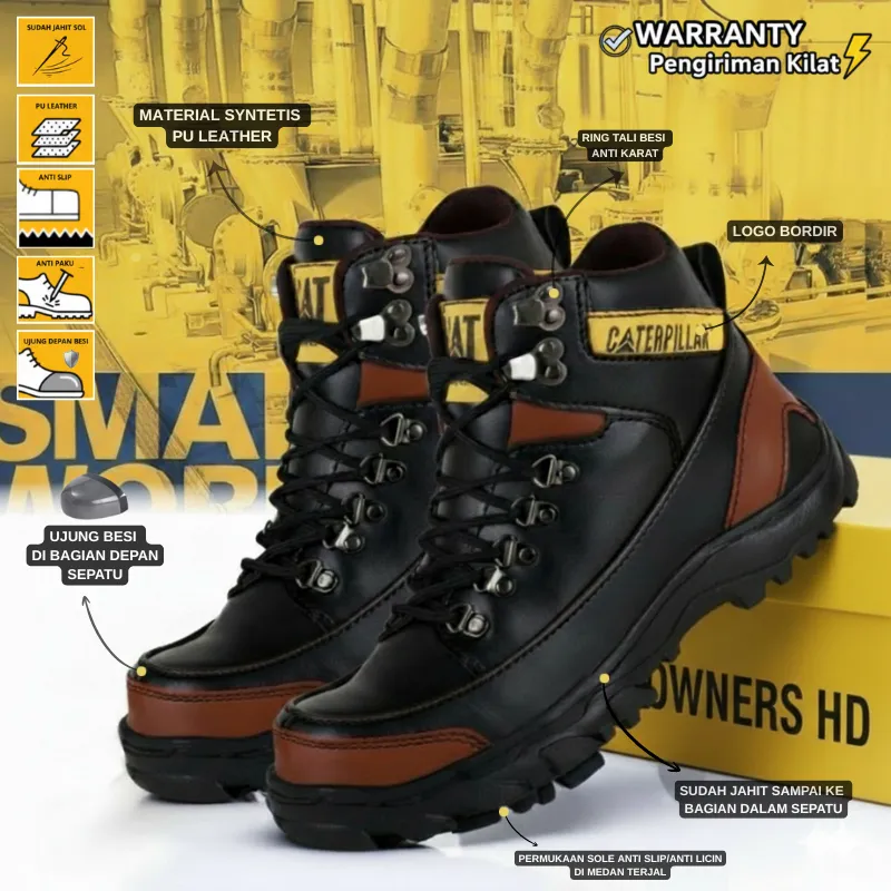 Sepatu Safety Boots Pria, Sepatu Safety Ujung Besi Kerja Lapangan, Sepatu Safety Pria, Sepatu Septi Terbaru