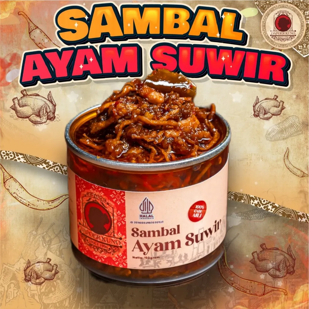 Dapoer Kuno -  Sambal Ayam Suwir 150gr