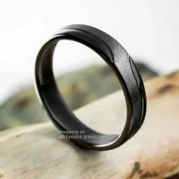 Kotagede Jewellery - Cincin Nikah Black Series Silver 950 - Cincin Custom Premium