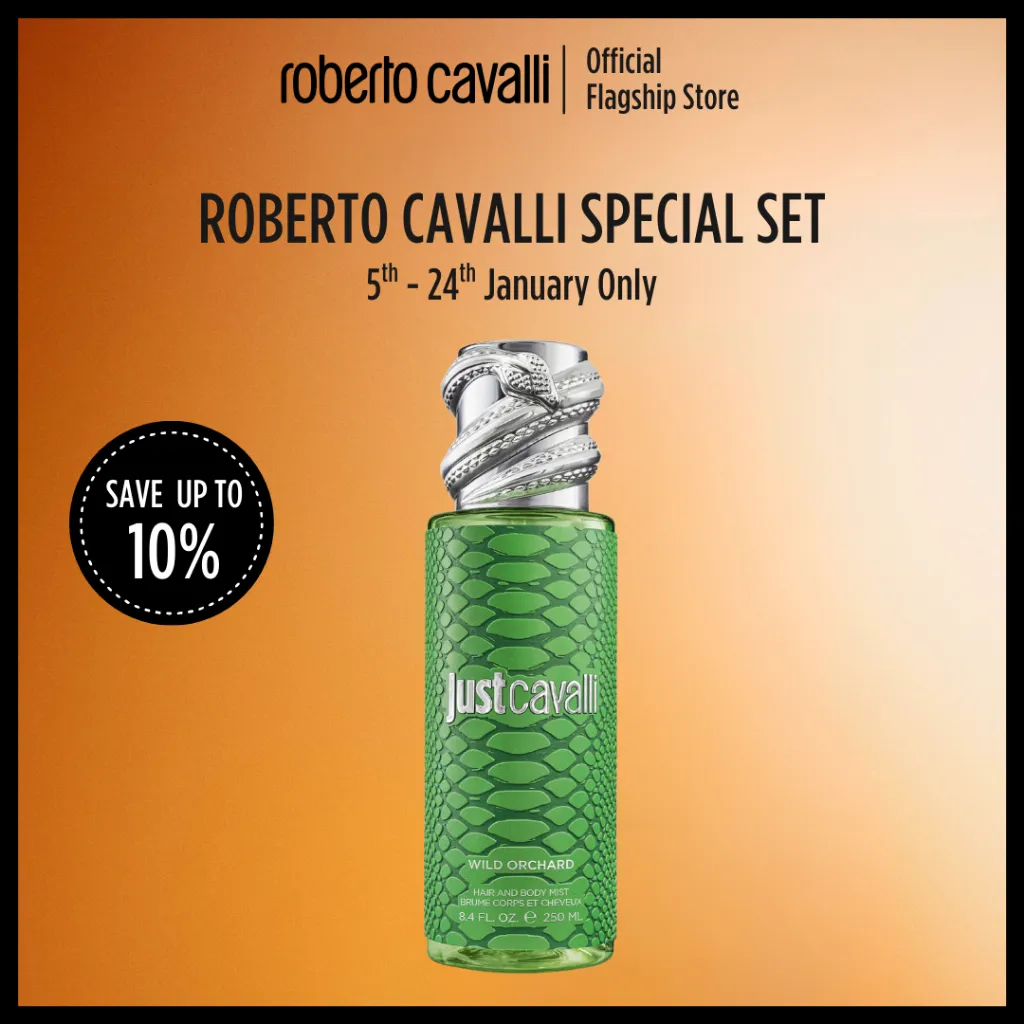 Roberto Cavalli Just Cavalli Wild Orchard Hair & Body Mist 250ml - Parfum Tubuh & Rambut Wanita