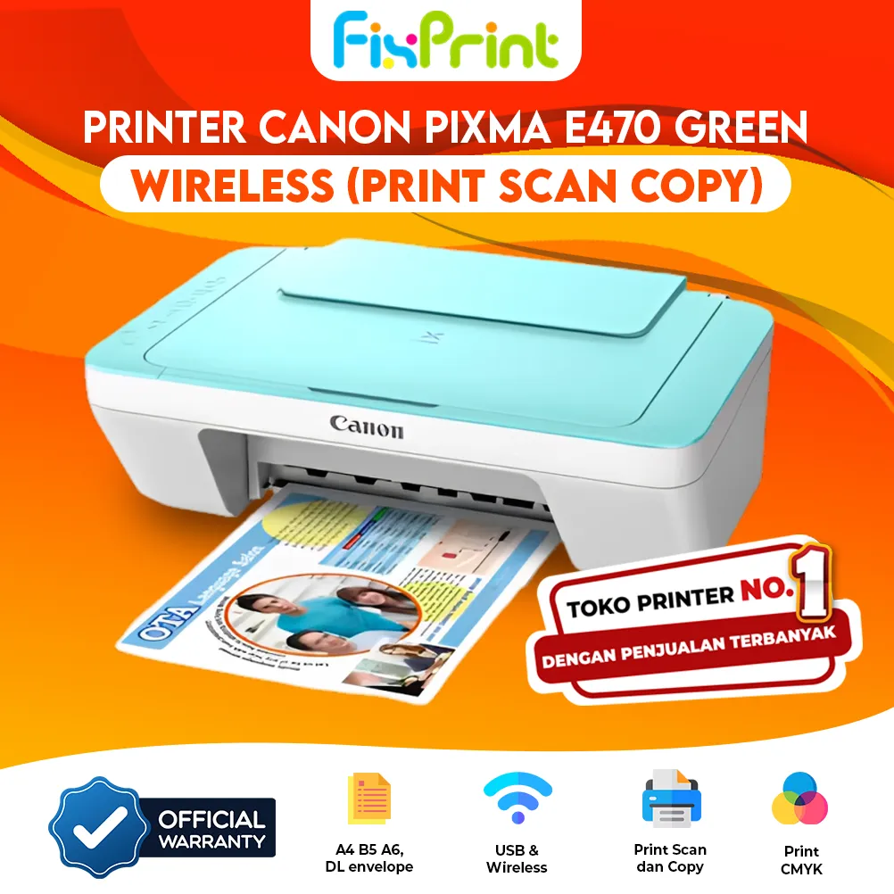 Printer Canon G1010 G1730 InkTank Single Function Ink Tank Pixma G 1010 1730 Print Only A4 E470 Print Scan Copy Garansi Resmi