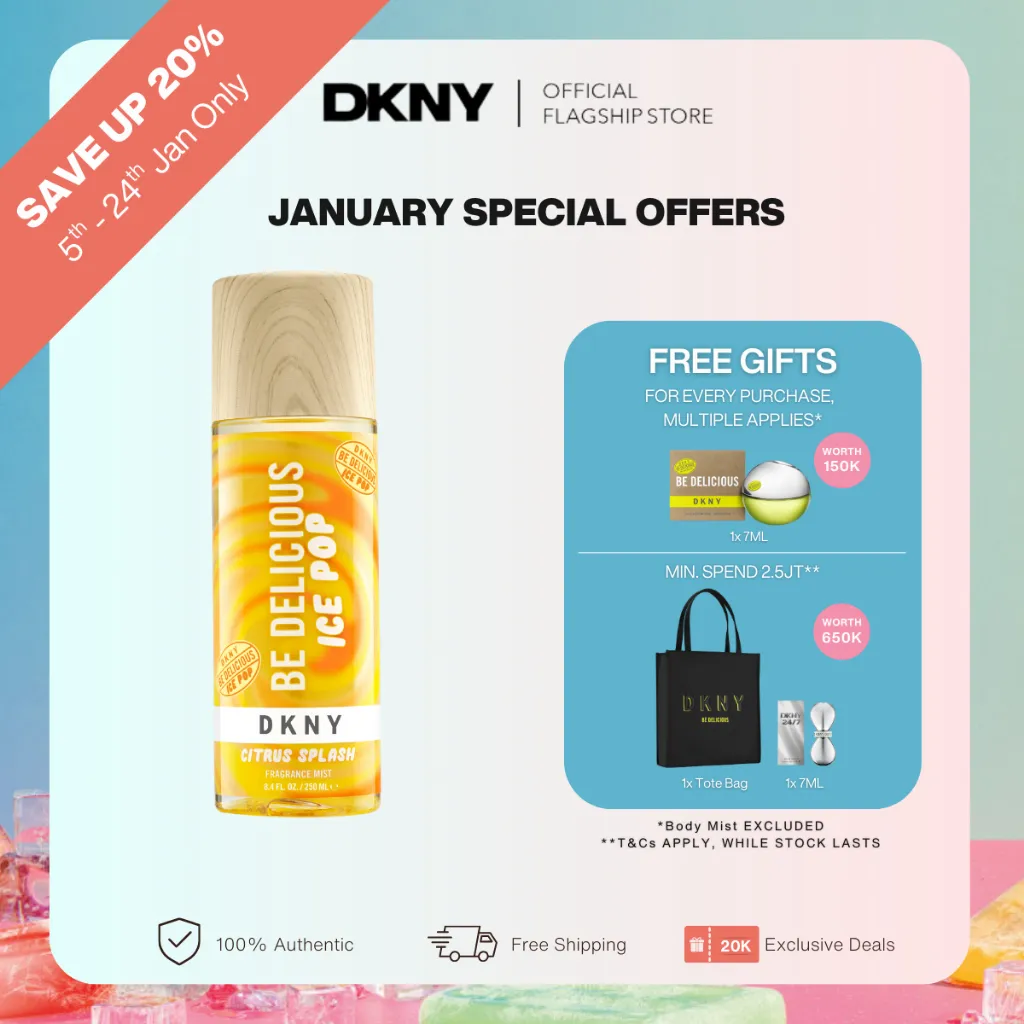 DKNY Be Delicious Ice Pop Citrus Splash Body Mist 250ml - Parfum Wanita Summer