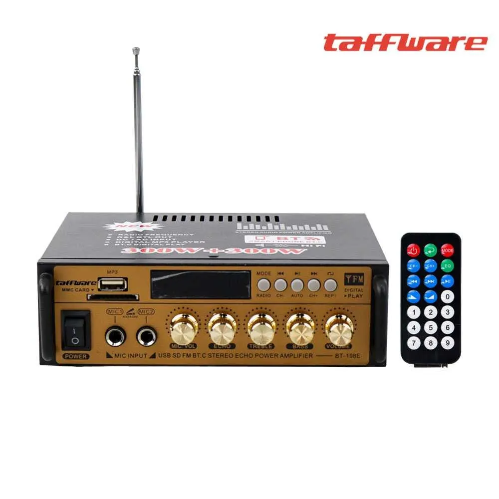 Audio Amplifier Bluetooth Taffware HiFi 300Wx2 – Dengan Remote