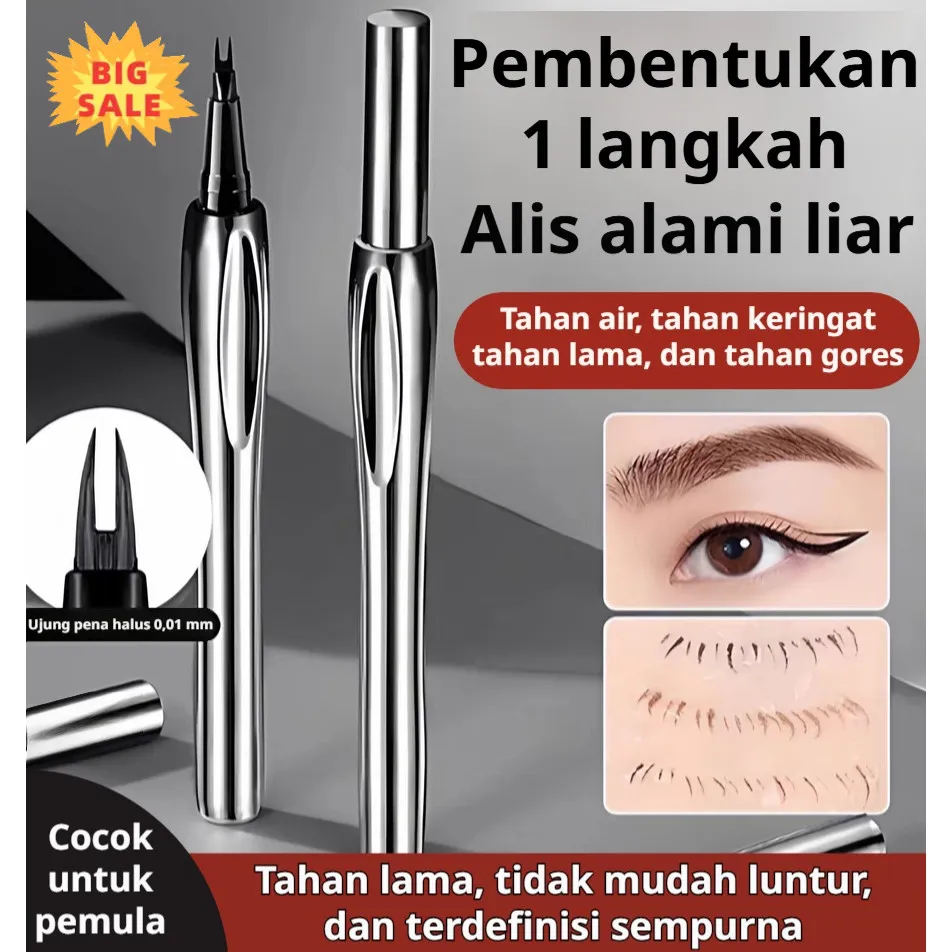 [COD+Pengiriman 24 jam]Eyebrow Pen Double Headed–Pena Alis Cair Waterproof Tahan Lama/Pensil Alis Ujung Ganda Pensil Alis Ramping Dan Halus/ Pensil Alis Tahan Air Dan Anti-Noda/ Pensil Alis Waterproof Tahan Lama/ Pensil Alis 2 In 1 Waterproof