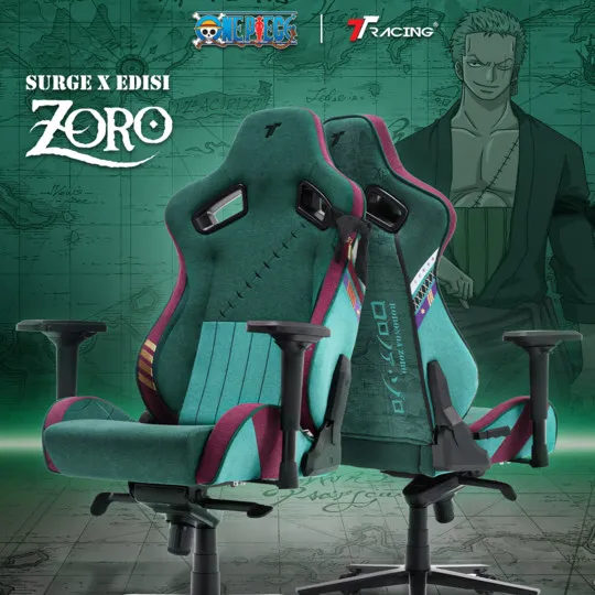 TTRacing Kursi Gaming Surge X Koleksi One Piece - Zoro | Surge X Fabric Gaming Chair [Garansi 2 Tahun]