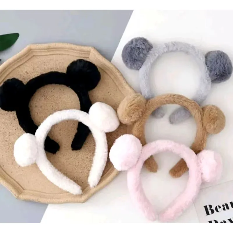 LUSINAN 12 (PCS) BANDO BULU POM POM | BANDO BANDANA GAYA KOREA