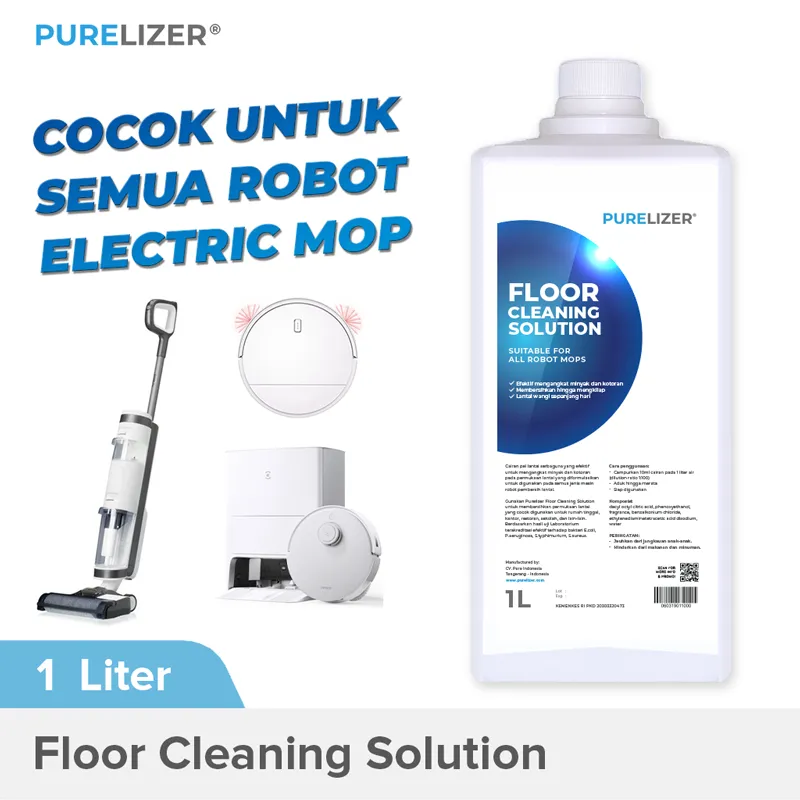 PURELIZER® Floor Cleaning Solution 1 Liter (Cairan Pel Robot Vacuum Electric / Vakum Elektrik)