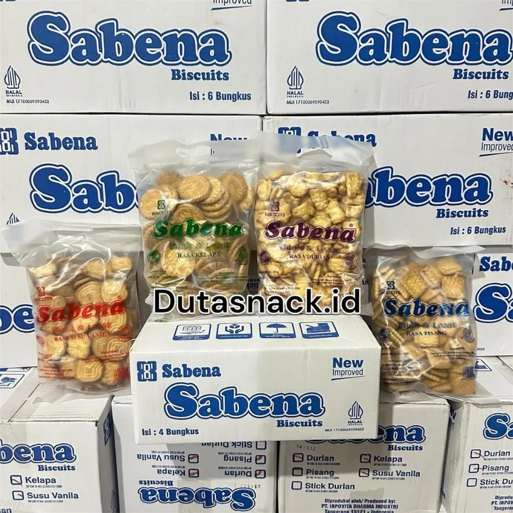 SABENA BISKUIT NEW isi 4 kantong 4 rasa biscuits MIX total 1 Kilogram [ Top Creator ]