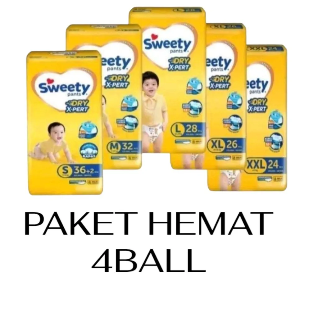 3 dan 4 BALL PAKET HEMAT Sweety Bronze Pants Dry Expert NBS44Perekat/S38/M32/L28/XL24/XXL24