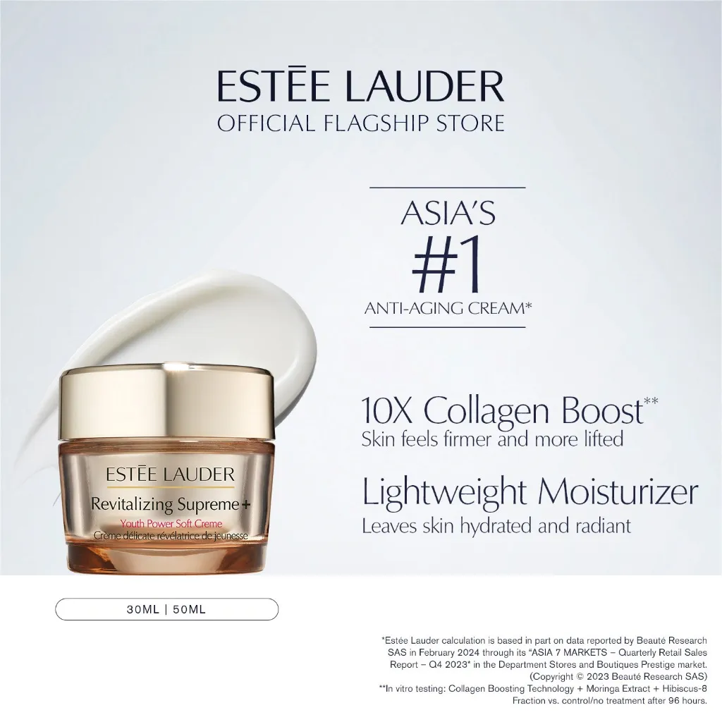 Estee Lauder Revitalizing Supreme+ Youth Power Soft Creme • Refillable | Moisturizer Kulit Normal Oily | 30ml 50ml 75ml