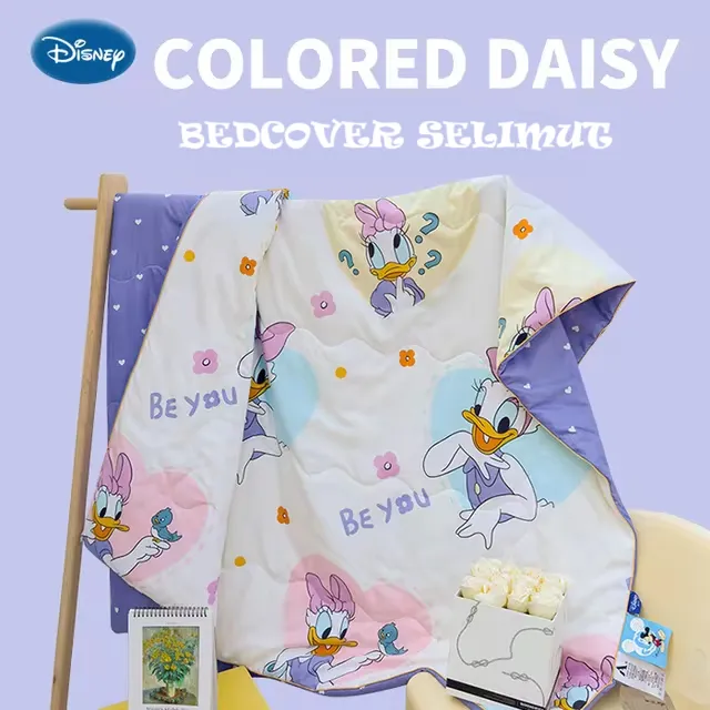 SELIMUT BEDCOVER BESAR DISNEY LOTSO DAISY STITCH PREMIUM High Quality Cotton Halus Tebal Dewasa Anak