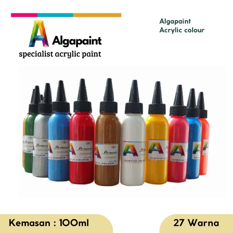 Algapaint cat akrilik/mural/ lukisan/dinding/kayu/kain/sepatu/painting/catair/lukis/art/catlukis/acrylicpainting/melukis/alatlukis/acrylic/kuaslukis/senilukis/drawing/catminyak/acrylicpaint/pelukis/belajarlukis/perlengkapanlukis/hobilukis/lukisanaesthetic