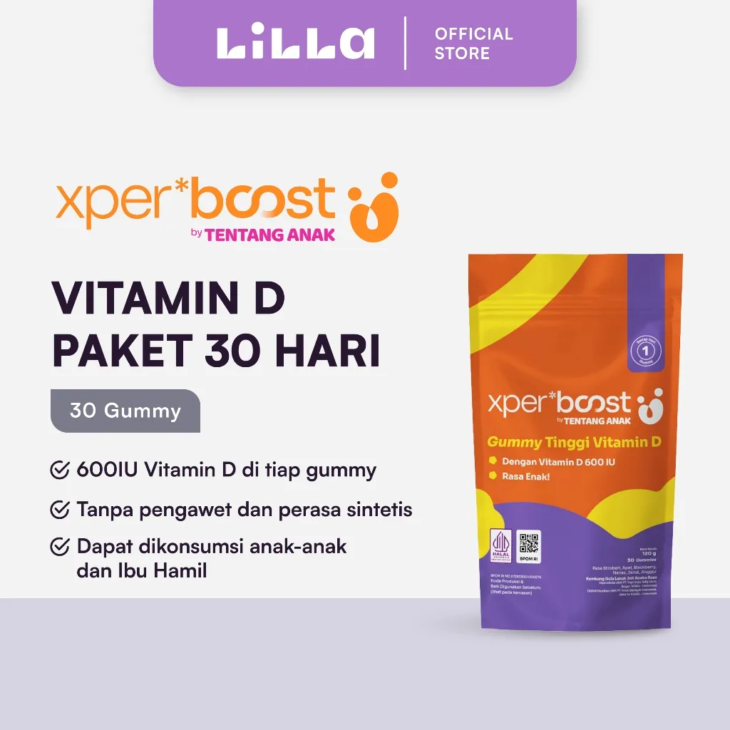 EXPERT BOOST - Vitamin D Paket 30 hari (Isi 30 gummy)