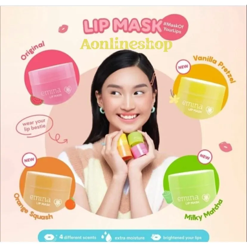 AS Emina Lip Mask 9 gr Varian Baru