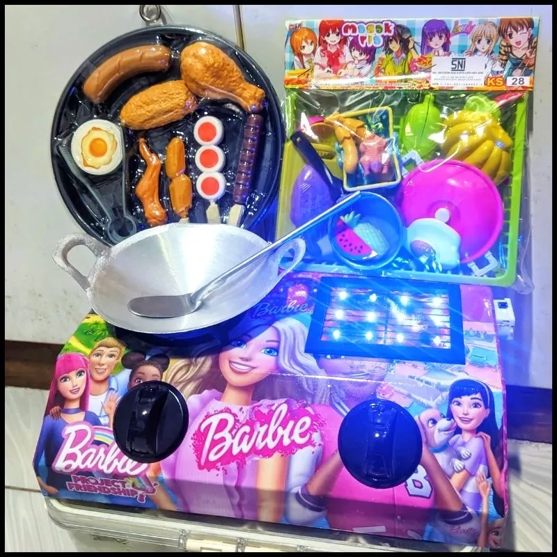 Mainan Masak Masakan Edukasi Anak Kompor Lampu led