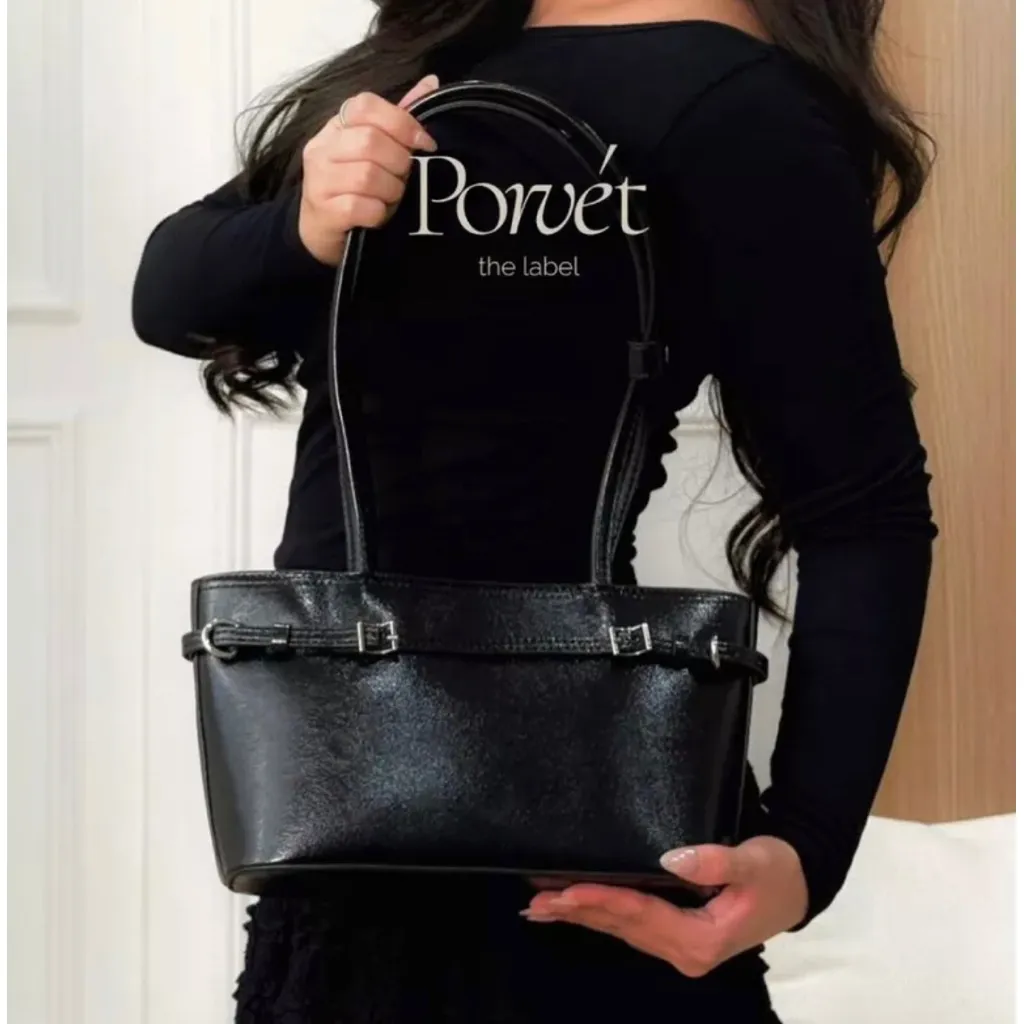 PORVET Tas Wanita Shoulder Bag Kulit Elegan | Handbag Tas Bahu Cewek Casual Kapasitas Besar | SCARLET BAG