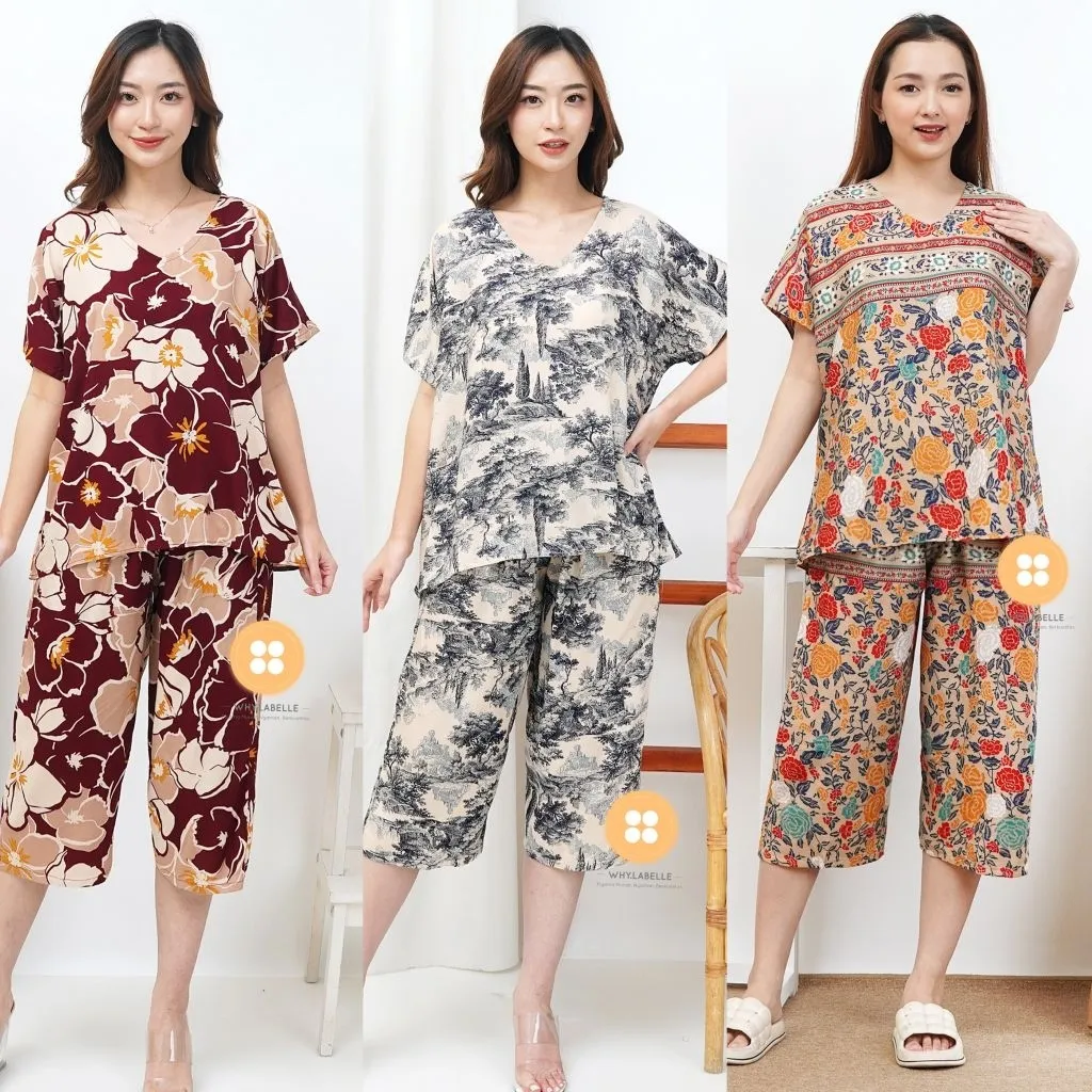 WHY.LABELLE Baju tidur homewear super premium rayon 7/8