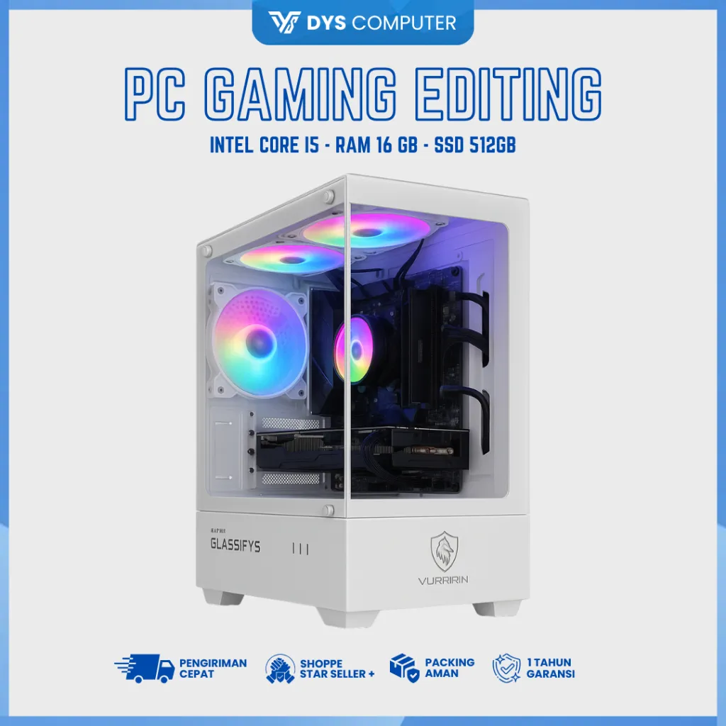 CPU Gaming Editing Core i5 Ram 16GB SSD 512GB Murah Bergaransi