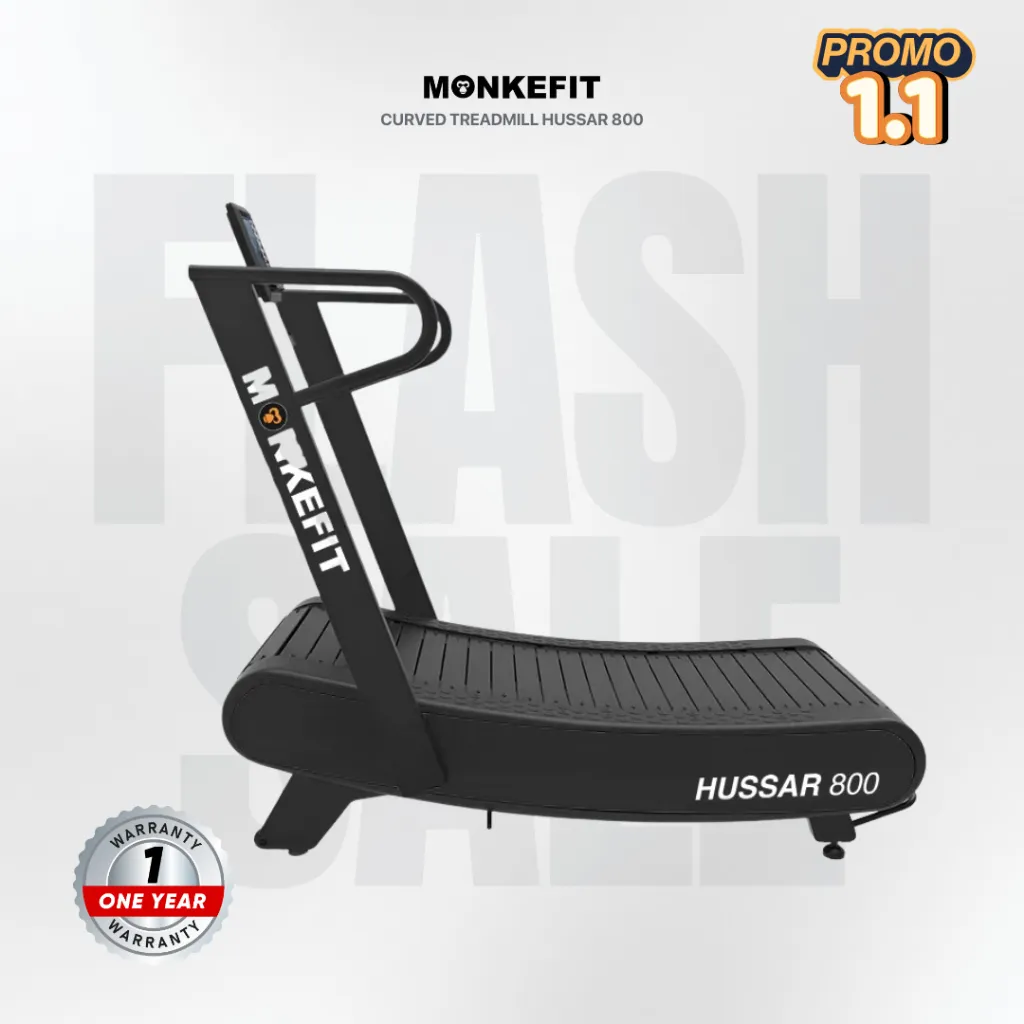 Monkefit HUSSAR800 Curve Treadmill - Treadmill Manual - tanpa listrik