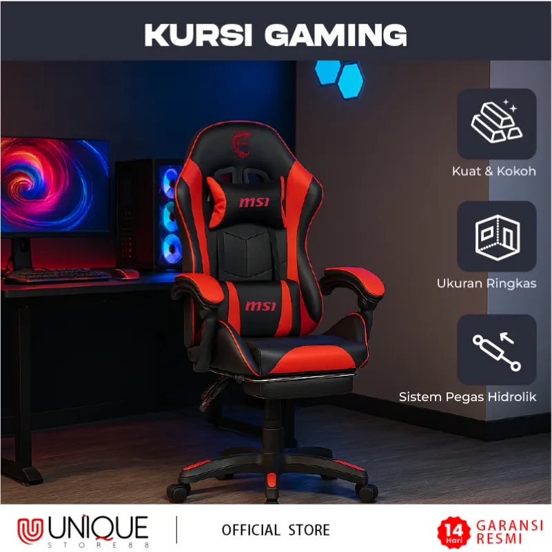 Kursi Gaming Gamers Chair Kursi Kantor Kursi Main Game Kursi Balap Gaming dengan Sandaran Kaki