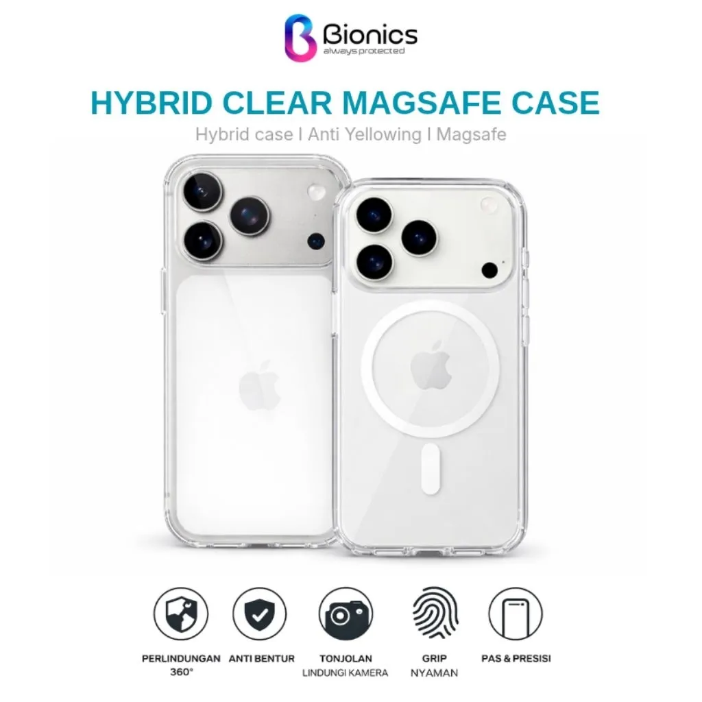Case for iPhone 17/17 Air/17 Pro/17 Promax Clear Magsafe Case Hybrid Anti Yellowing