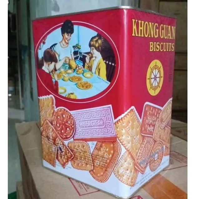 khong guan merah 1600g besar orginil, kue biskuit , hock guan gede 1350, dua pilihan sama sama ukuran kaleng gede, kue lebaran legenda.