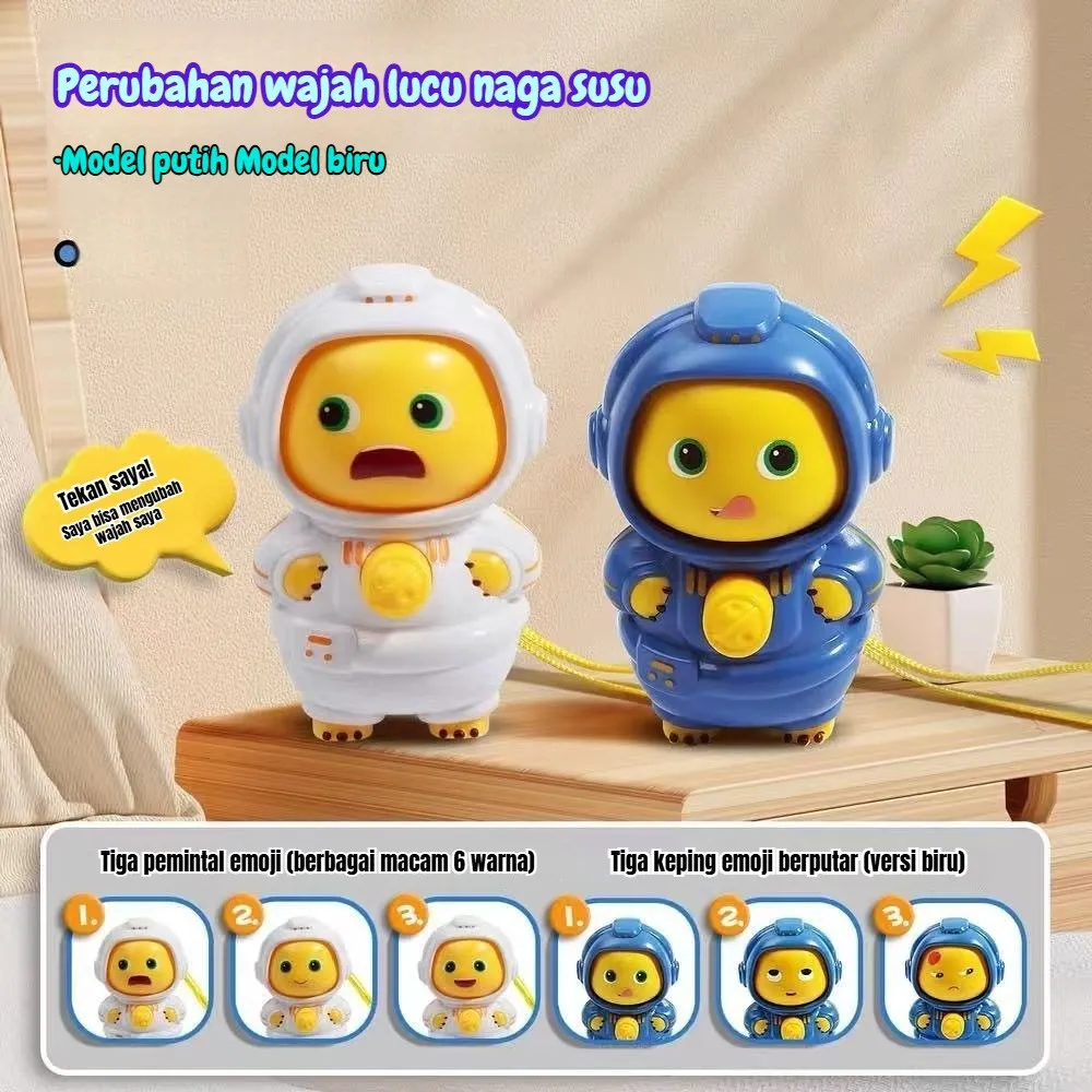 Moony Mainan NAILONG DINO Kuning Lucu Bisa Berubah Wajah Gantungan Kunci